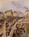 le pont neuf après midi pluvieux 1901 Camille Pissarro Parisien
